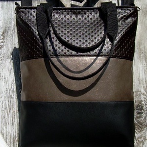 CITY BAG HÁTIZSÁK/OLDALTÁSKA/VÁLLTÁSKA :  Metálos elegancia másképp - táska & tok - hátizsák - hátizsák - Meska.hu