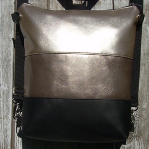CITY BAG HÁTIZSÁK/OLDALTÁSKA : Metálos elegancia 3. - táska & tok - hátizsák - hátizsák - Meska.hu