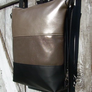 CITY BAG HÁTIZSÁK/OLDALTÁSKA : Metálos elegancia 3. - táska & tok - hátizsák - hátizsák - Meska.hu