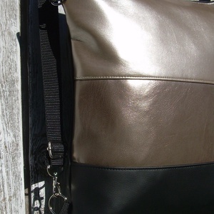 CITY BAG HÁTIZSÁK/OLDALTÁSKA : Metálos elegancia 3. - táska & tok - hátizsák - hátizsák - Meska.hu