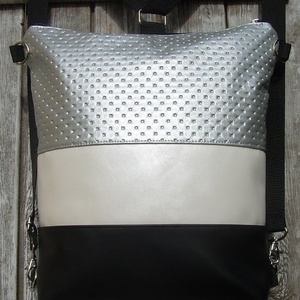 CITY BAG HÁTIZSÁK/OLDALTÁSKA : Egy kis luxus ezüsttel és gyöngyházzal - táska & tok - hátizsák - hátizsák - Meska.hu CITY BAG HÁTIZSÁK/OLDALTÁSKA : Egy kis luxus ezüsttel és gyöngyházzal - táska & tok - hátizsák - hátizsák - Meska.hu