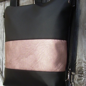 CITY BAG HÁTIZSÁK/OLDALTÁSKA : Egy kis luxus metál rózsaszínnel - táska & tok - hátizsák - hátizsák - Meska.hu
