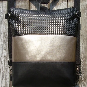 CITY BAG HÁTIZSÁK/OLDALTÁSKA : Egy kis luxus másképp 3.. - táska & tok - hátizsák - hátizsák - Meska.hu