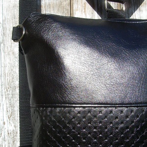 CITY BAG HÁTIZSÁK/OLDALTÁSKA : Fekete elegancia 3. - táska & tok - hátizsák - hátizsák - Meska.hu