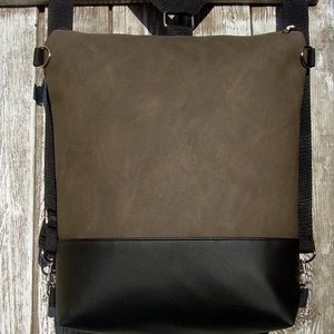 AKCIÓ! -   CITY BAG HÁTIZSÁK/OLDALTÁSKA : Variációk feketére és barnára 2. -  - Meska.hu