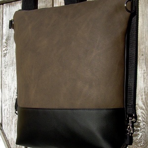AKCIÓ! -   CITY BAG HÁTIZSÁK/OLDALTÁSKA : Variációk feketére és barnára 2. -  - Meska.hu
