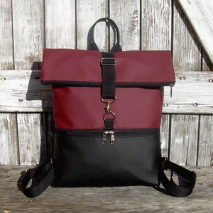  ROLL TOP CITY BAG : Variációk feketére és bordóra - Meska.hu