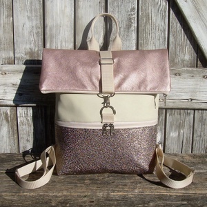   ROLL TOP CITY BAG : Metálos elegancia nyáriasan, Táska & Tok, Hátizsák, Roll top hátizsák, Varrás, Bőrművesség, MESKA