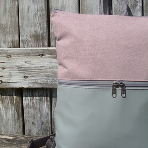  CITY BAG HÁTIZSÁK/LAPTOPTÁSKA/OLDALTÁSKA : Szürke és rózsaszín - táska & tok - hátizsák - hátizsák - Meska.hu