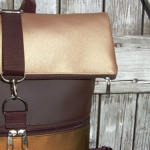 ROLL TOP CITY BAG : Bronzos elegancia 3. - táska & tok - hátizsák - roll top hátizsák - Meska.hu
