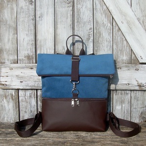   ROLL TOP CITY BAG : Variációk barnára szövettel 2. - Meska.hu