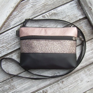  MINI CITY BAG : Metálos elegancia feketével 4. - Meska.hu