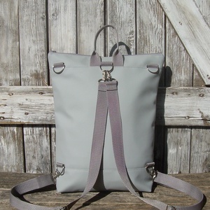  VÍZÁLLÓ CITY BAG HÁTIZSÁK/LAPTOPTÁSKA/OLDALTÁSKA : Szürke elegánsan - táska & tok - hátizsák - hátizsák - Meska.hu