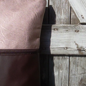  CITY BAG HÁTIZSÁK/LAPTOPTÁSKA/OLDALTÁSKA : Variációk barnára metálos rózsaszínnel - táska & tok - hátizsák - hátizsák - Meska.hu