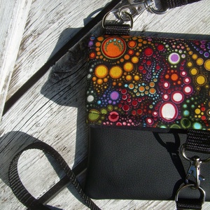  KÉSZLETEN! :  FESTIVAL BAG KISTÁSKA/ÖVTÁSKA: Színpompás körök 1. - táska & tok - övtáska - Meska.hu