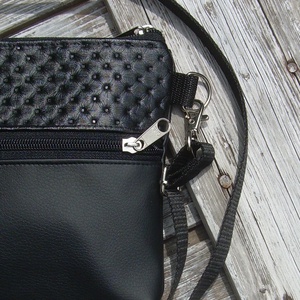  MINI CITY BAG : Elegáns fekete 4 - táska & tok - kézitáska & válltáska - vállon átvethető táska - Meska.hu
