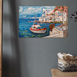 Mykonos - művészet - festmény - akril - Meska.hu