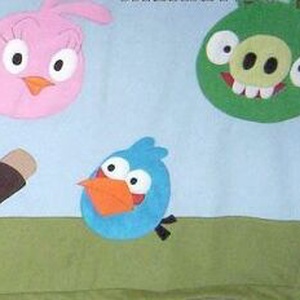 Figurás Falvédő - Angry Birds - Mérges madarak - baba - mama - babaszoba dekoráció - falvédő gyerekszobába - Meska.hu