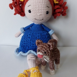 Horgolt kislány játékbaba - amigurumi - játék & sport - plüssállat & játékfigura - ember - Meska.hu