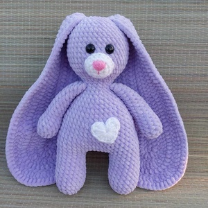 Horgolt zsenília nyuszi - amigurumi - játék & sport - plüssállat & játékfigura - nyuszi - Meska.hu