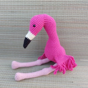 Horgolt flamingó - amigurumi, Játék & Sport, Plüssállat & Játékfigura, Madár, Horgolás, Baba-és bábkészítés, MESKA