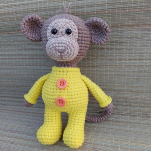 Horgolt pizsamás majom - amigurumi - játék & sport - plüssállat & játékfigura - majom - Meska.hu