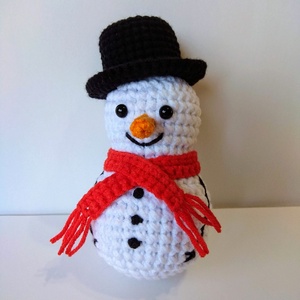 Horgolt hóember - amigurumi - játék & sport - plüssállat & játékfigura - más figura - Meska.hu