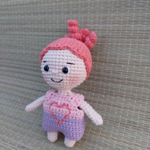 Horgolt kislány játékbaba - amigurumi - játék & sport - plüssállat & játékfigura - ember - Meska.hu