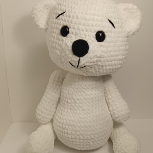 Pamacs, a jegesmedve amigurumi minta, DIY (Csináld magad), Szabásminta, útmutató, Horgolási minta, Horgolás, Varrás, MESKA