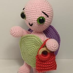 Áfonya, a teknős amigurumi minta, DIY (Csináld magad), Szabásminta, útmutató, Horgolási minta, Horgolás, Varrás, MESKA