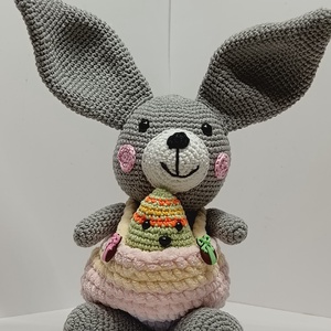 Zsebes nadrágos nyuszi amigurumi minta - diy (csináld magad) - szabásminta, útmutató - horgolási minta - Meska.hu