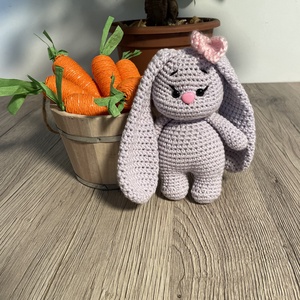 Amigurumi nyuszi masnival - játék & sport - plüssállat & játékfigura - nyuszi - Meska.hu
