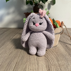 Amigurumi nyuszi masnival - játék & sport - plüssállat & játékfigura - nyuszi - Meska.hu