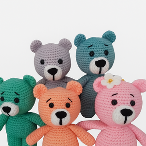 Amigurumi színes macik, Játék & Sport, Plüssállat & Játékfigura, Maci, Horgolás, Varrás, MESKA