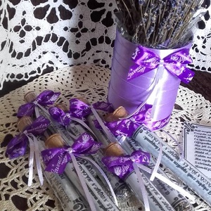 Levendulás kémcsöves , meghívó,köszönőajándék  - esküvő - emlék & ajándék - köszönőajándék - Meska.hu