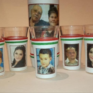 Házassági évfordulóra készült pálinkás szett - otthon & életmód - konyhafelszerelés, tálalás - tálalás - pálinkás poharak, szettek - Meska.hu