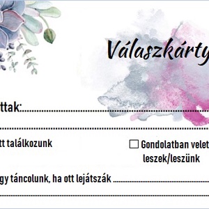 Hamvas kék egylapos, egyoldalas meghívó - esküvő - meghívó & kártya - meghívó - Meska.hu