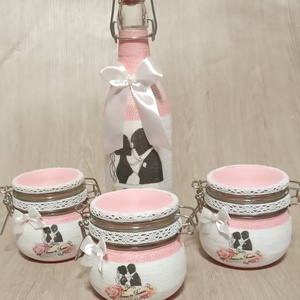 Szülőköszöntő csatosüveg édesanyáknak ujjlenyomatos - esküvő - emlék & ajándék - szülőköszöntő ajándék - Meska.hu