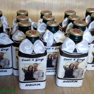 Köszönet ajándék üvegek  Egyedi díszüvegek 5 cl-es méretben - esküvő - emlék & ajándék - köszönőajándék - Meska.hu
