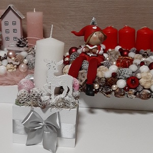 Adventi koszorú manóval - karácsony - adventi díszek - adventi koszorú - Meska.hu