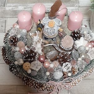Adventi asztaldísz lámpás manóval - karácsony - adventi díszek - adventi koszorú - Meska.hu