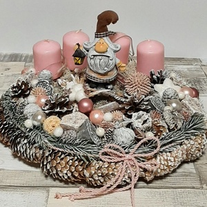 Adventi asztaldísz lámpás manóval - Meska.hu