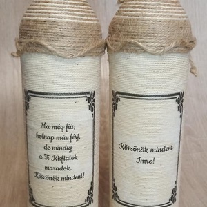 Szülőköszöntő díszüvegek édesapáknak - esküvő - emlék & ajándék - szülőköszöntő ajándék - Meska.hu