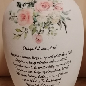 Szülőköszöntő Ajándék  Díszváza Édesanyáknak - esküvő - emlék & ajándék - szülőköszöntő ajándék - Meska.hu