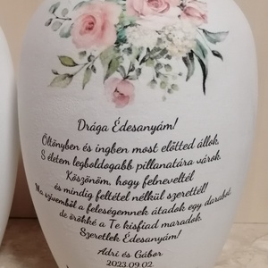 Szülőköszöntő Ajándék  Díszváza Édesanyáknak - esküvő - emlék & ajándék - szülőköszöntő ajándék - Meska.hu