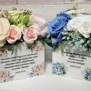 Szülőköszöntő Virágboxok  Édesanyáknak, Nagymamáknak, Keresztszülőknek és Tanúknak - esküvő - emlék & ajándék - szülőköszöntő ajándék - Meska.hu