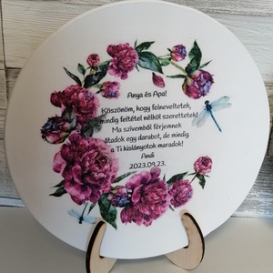 Szülőköszöntő ajándék dísztányérok - esküvő - emlék & ajándék - szülőköszöntő ajándék - Meska.hu
