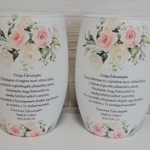 Szülőköszöntő ajándék  Díszváza Édesanyáknak, Esküvő, Emlék & Ajándék, Szülőköszöntő ajándék, Decoupage, transzfer és szalvétatechnika, MESKA