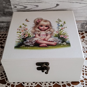 Keresztelőre ajándékdoboz , Játék & Sport, Keresztelőajándékok, Decoupage, transzfer és szalvétatechnika, MESKA