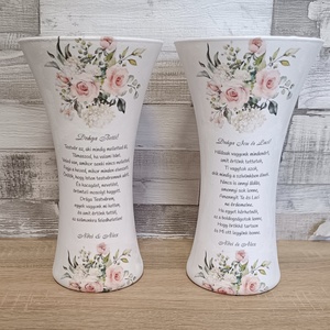 Ajándék váza testvérnek, keresztszülőknek, Otthon & Életmód, Konyhafelszerelés, tálalás, Konyhai tárolás, Fűszertartó, Decoupage, transzfer és szalvétatechnika, MESKA